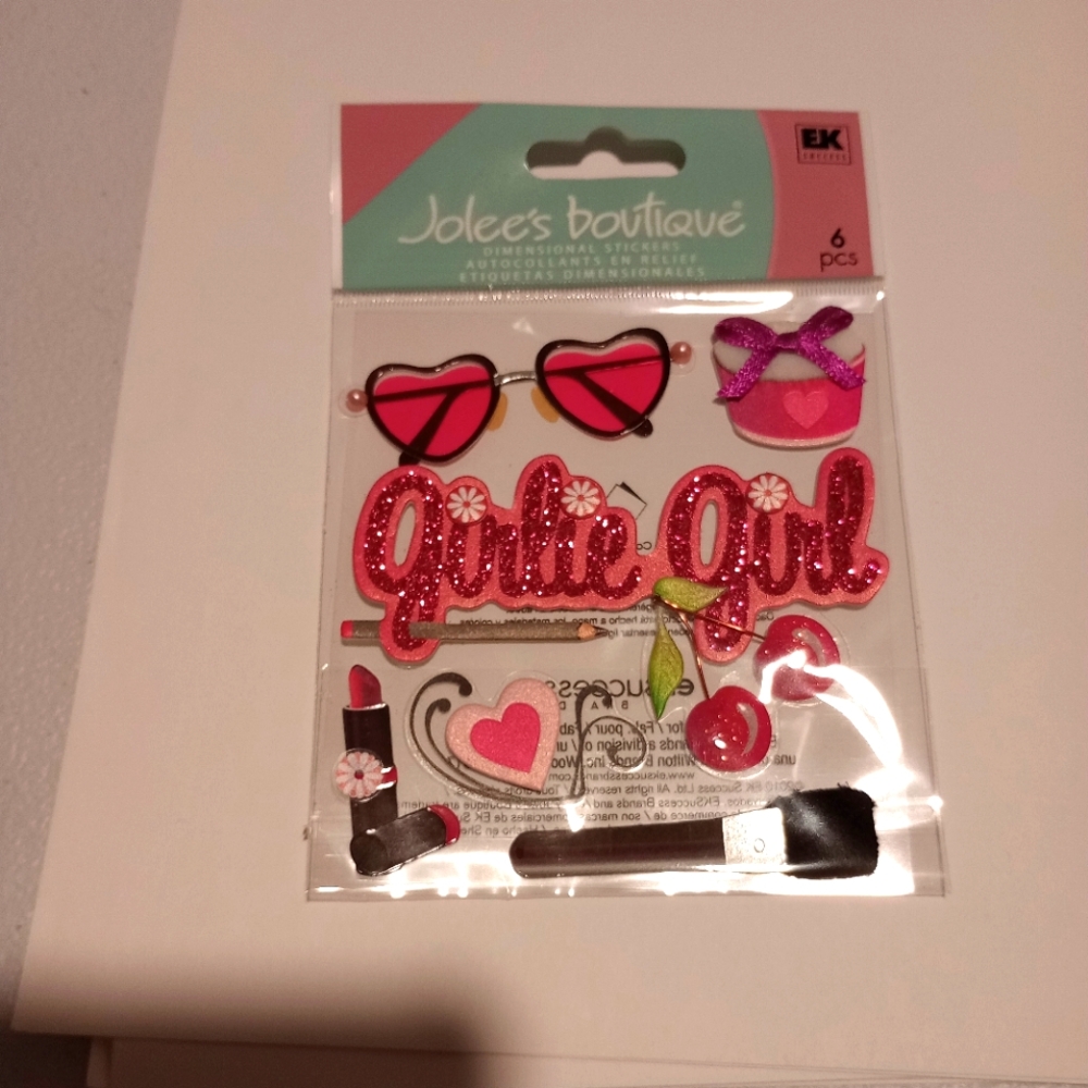 Jolee’s Boutique Girlie Girl Dimensional Stickers Autocollant  6 Piece